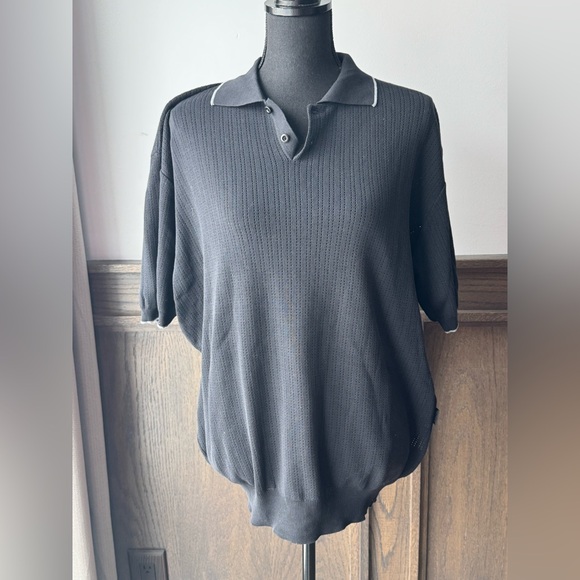 BOSS Hugo boss NWT black and gray polo shirt XL - Picture 1 of 6